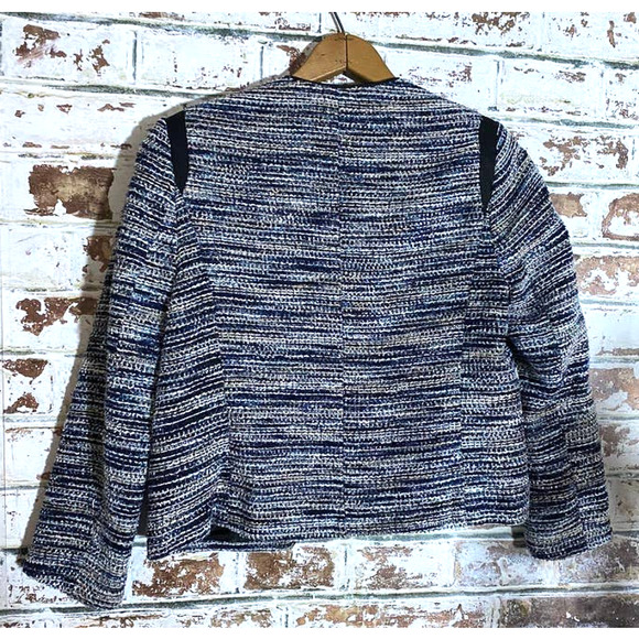 Alfred Dunner Petite Tweed Open Boxy Blazer Jacket - Picture 8 of 8